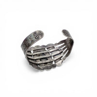 1940s Harvey Era High-Grade Natural Turquoise Sterling Silver Navajo Cuff Bracelet by SILVER ARROW
