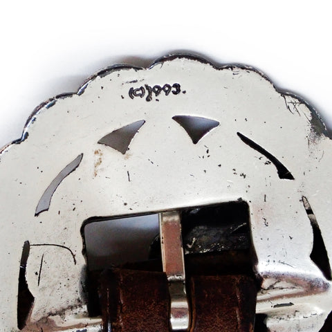 Vintage BRIGHTON Southwestern Navajo 1st Phase Inspired Sunflower Concho Belt