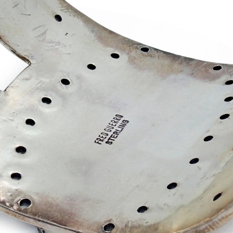 Native American Navajo Pilot Mountain Turquoise Sterling Silver Cuff Bracelet by GUERRO