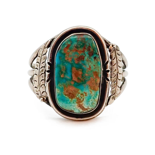 Vintage Native American Navajo Royston Turquoise Sterling Silver Cuff Bracelet