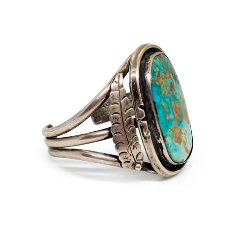Vintage Native American Navajo Royston Turquoise Sterling Silver Cuff Bracelet
