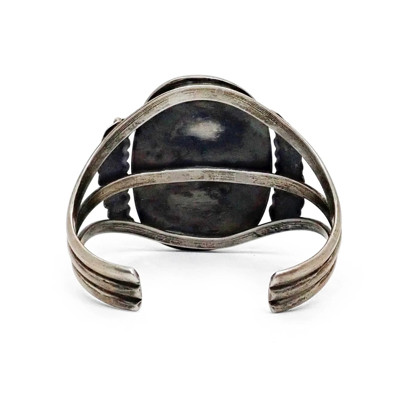 Vintage Native American Navajo Nevada Turquoise Sterling Silver Cuff Bracelet
