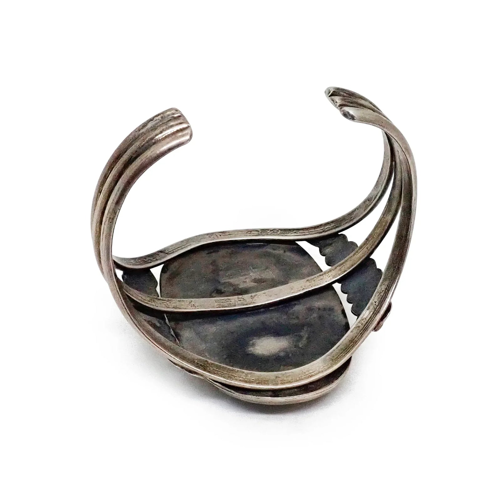 Vintage Native American Navajo Nevada Turquoise Sterling Silver Cuff Bracelet