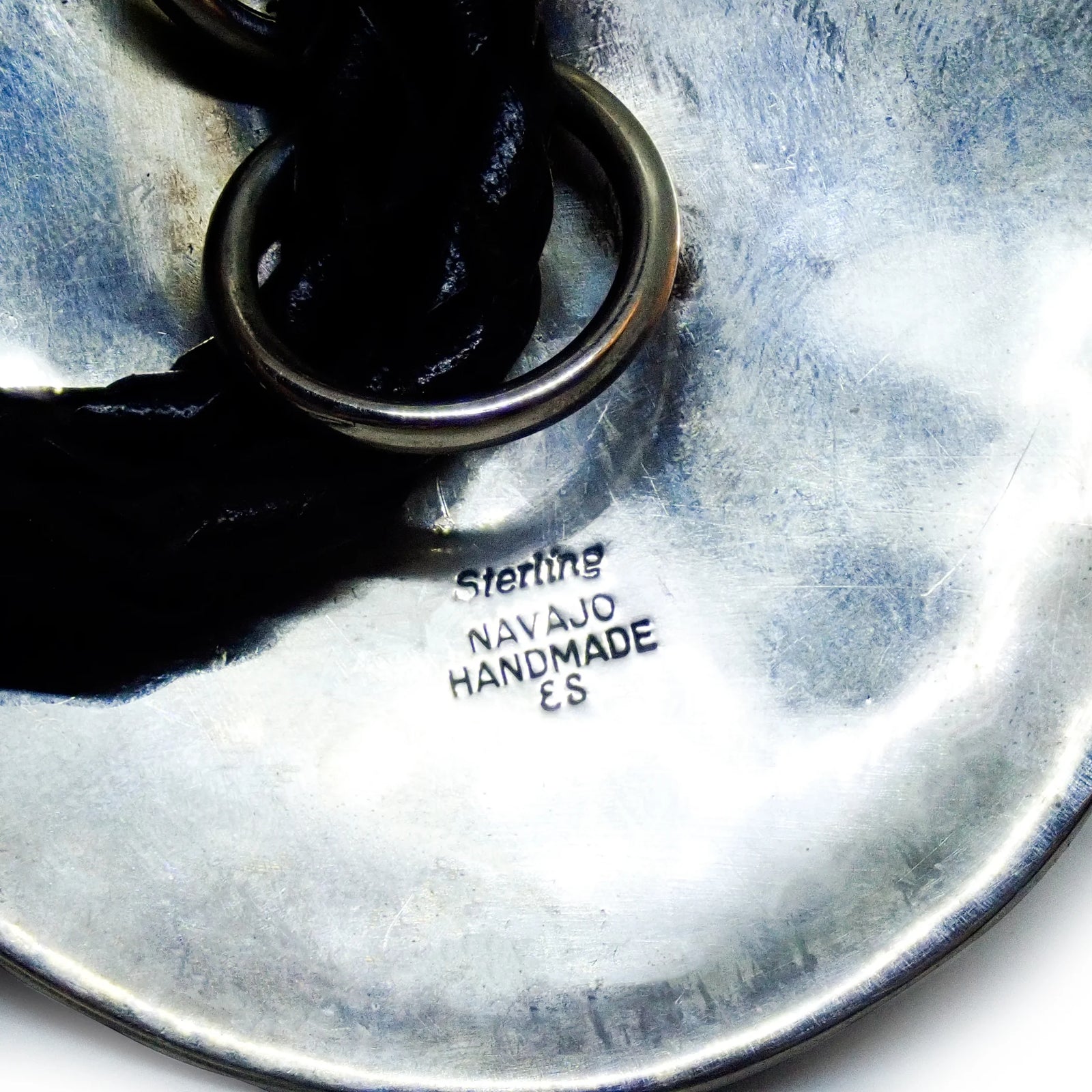 Native American Bear Claws Sleeping Beauty Turquoise & Coral Sterling Silver Sand Cast Bear Bolo Tie by E. SAM