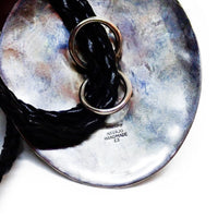 Native American Bear Claws Sleeping Beauty Turquoise & Coral Sterling Silver Sand Cast Bear Bolo Tie by E. SAM